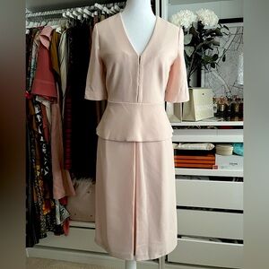 LK Bennett Light Pink Peplum Dress Size 4